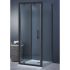 Aqua i 3 Sided Shower Enclosure - 800mm Pivot Door and 700mm Side Panels - Matt Black
